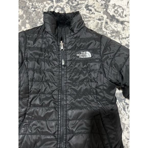 The North Face Girls Reversible Mossbud Swirl Coat, Small 7/8 - Picture 2 of 5